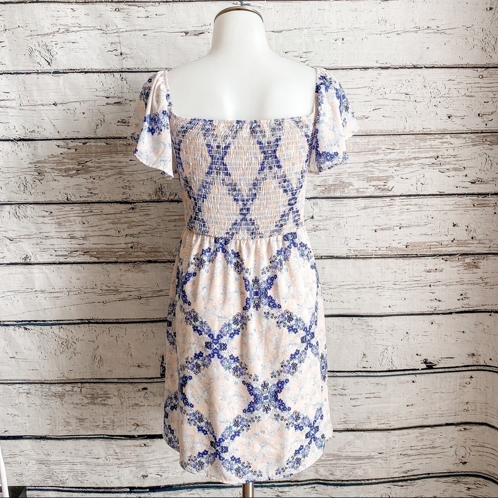 Altar’d State Women's Pink Blue Floral Dress - Picture 5 of 5